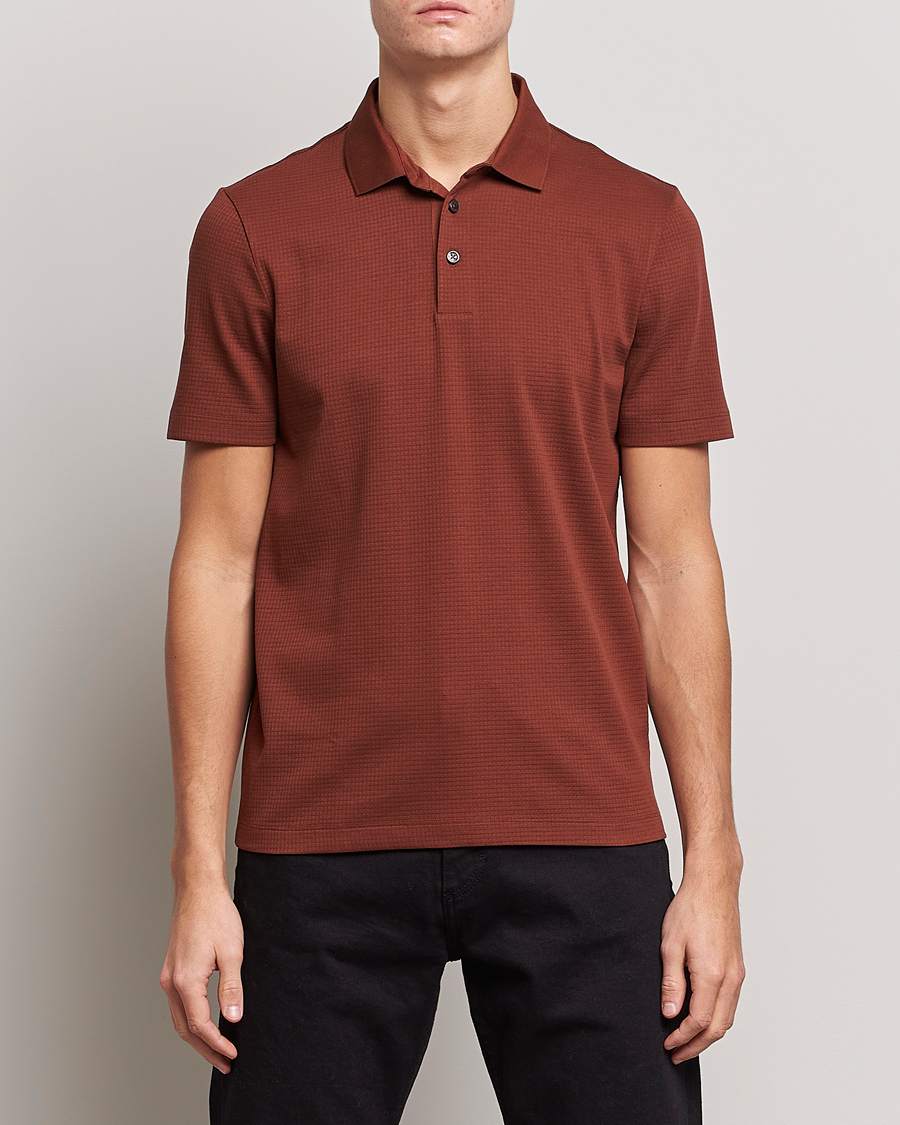 Homme | Polos | BOSS BLACK | Pitton Waffle Polo Medium Brown