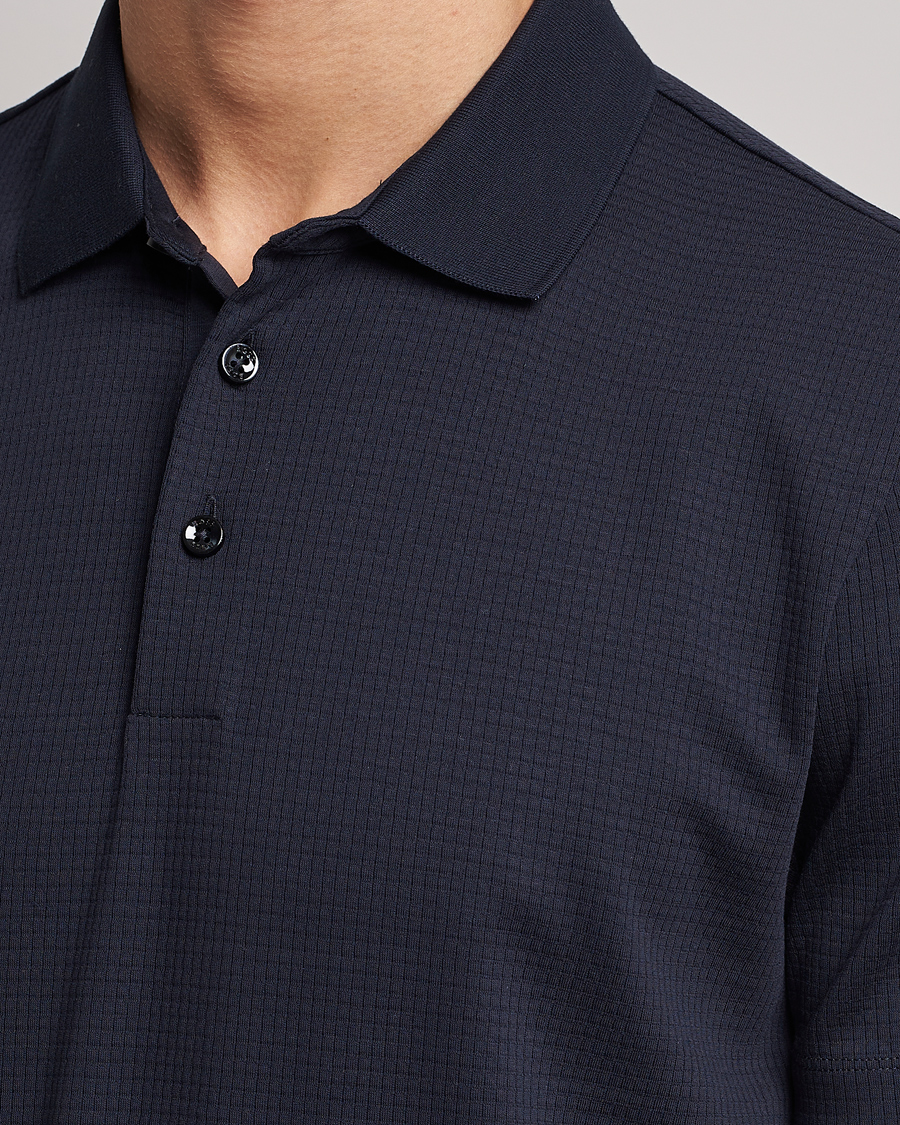Homme | Polos | BOSS BLACK | Pitton Waffle Polo Dark Blue