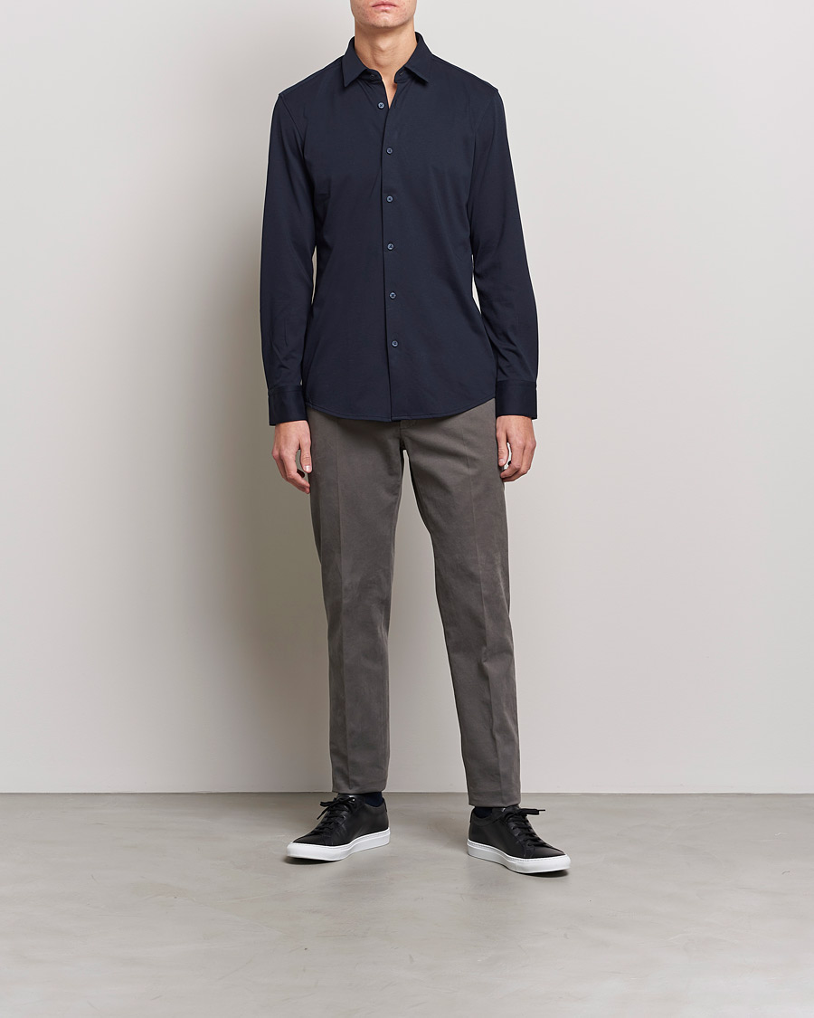 Homme | Chemises | BOSS BLACK | Hank 4-Way Stretch Shirt Dark Blue