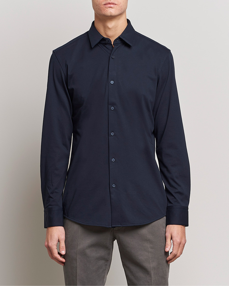 Homme | Chemises | BOSS BLACK | Hank 4-Way Stretch Shirt Dark Blue