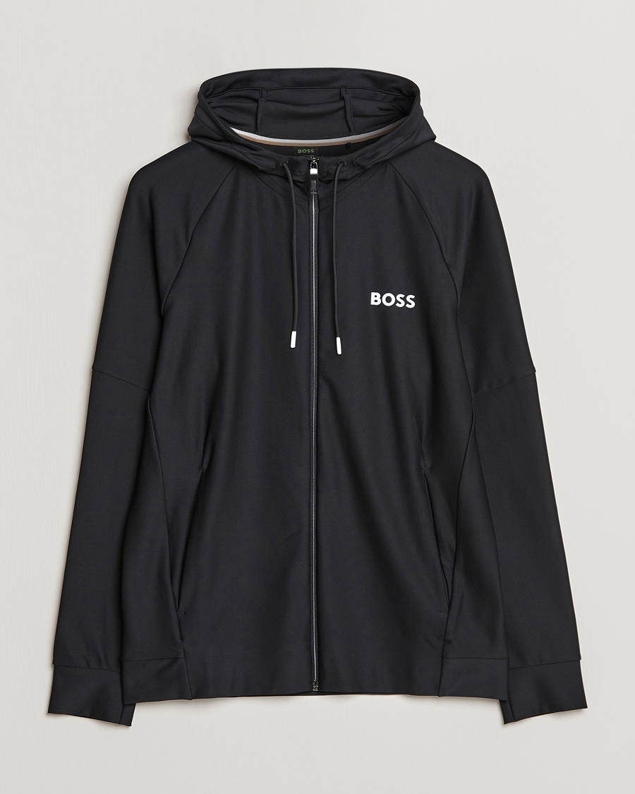 Homme | Pulls Et Tricots | BOSS GREEN | Sixon Full Zip Hoodie Black