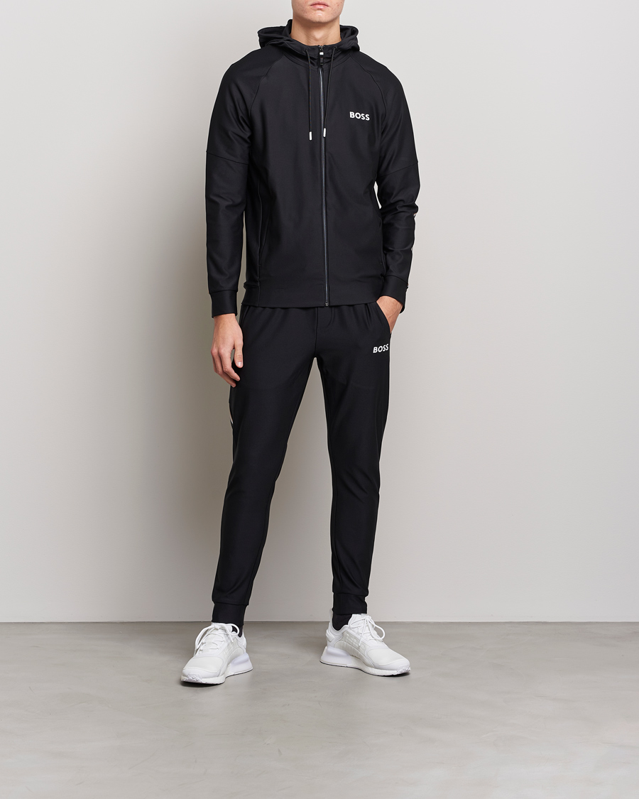 Homme | Pulls Et Tricots | BOSS GREEN | Sixon Full Zip Hoodie Black