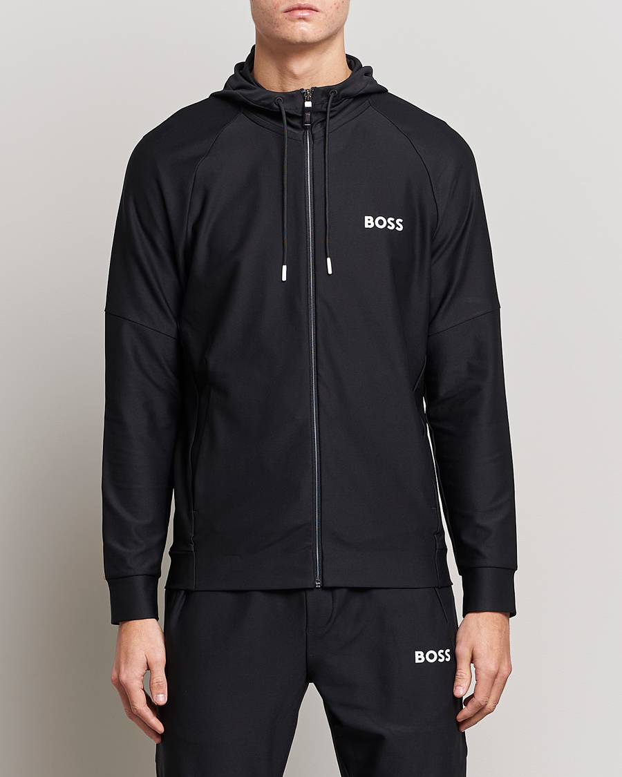 Homme | Pulls Et Tricots | BOSS GREEN | Sixon Full Zip Hoodie Black