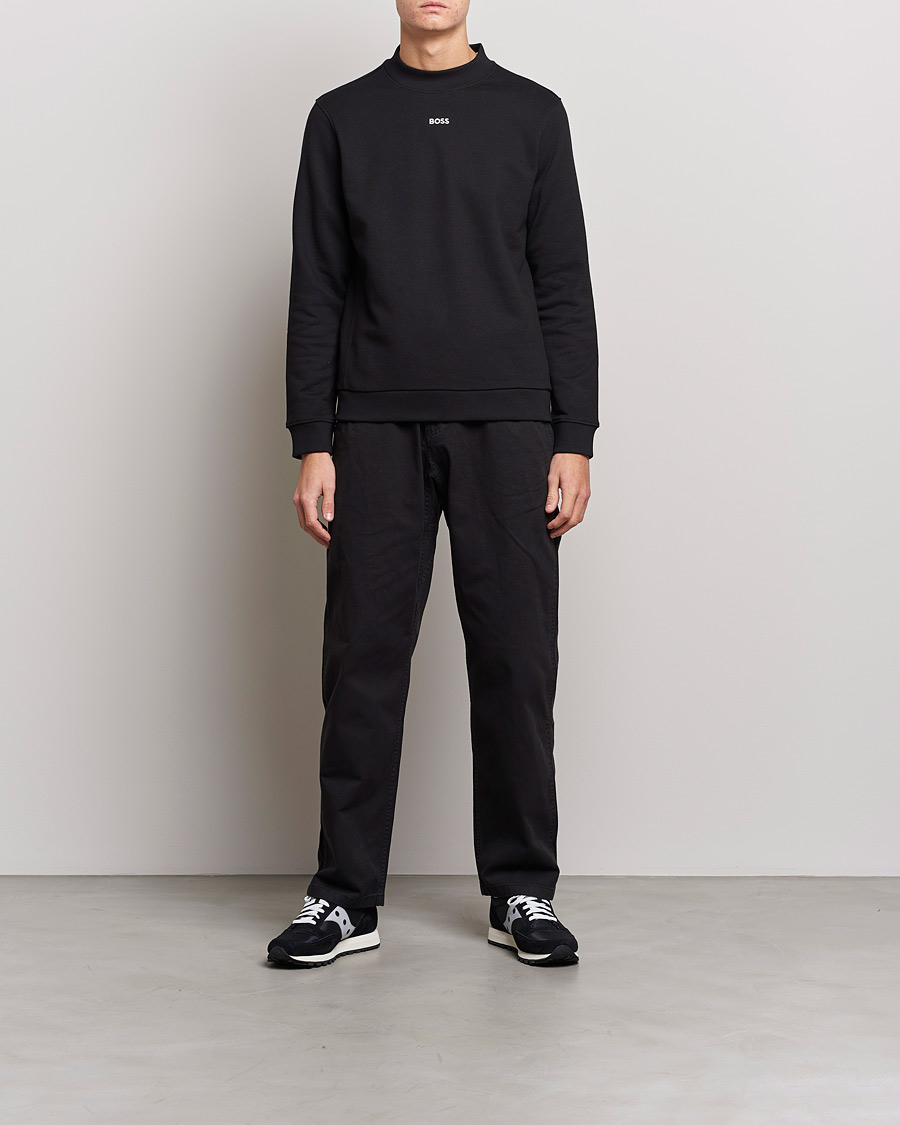 Homme | Pulls Et Tricots | BOSS GREEN | Salbock Center Logo Sweatshirt Black