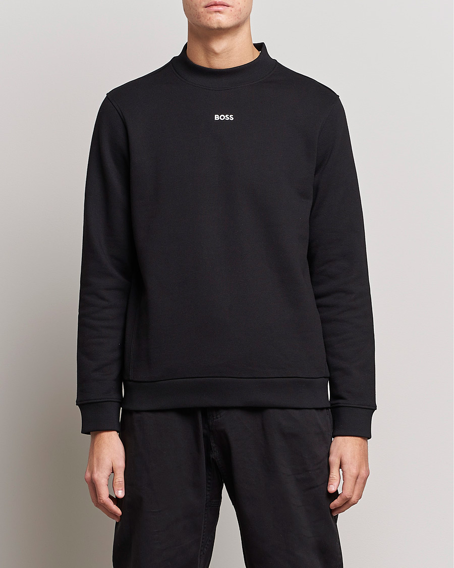 Homme | Pulls Et Tricots | BOSS GREEN | Salbock Center Logo Sweatshirt Black