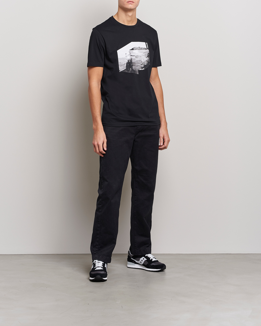 Homme | T-shirts | BOSS ORANGE | Teglow Photoprint Crew Neck T-Shirt Black