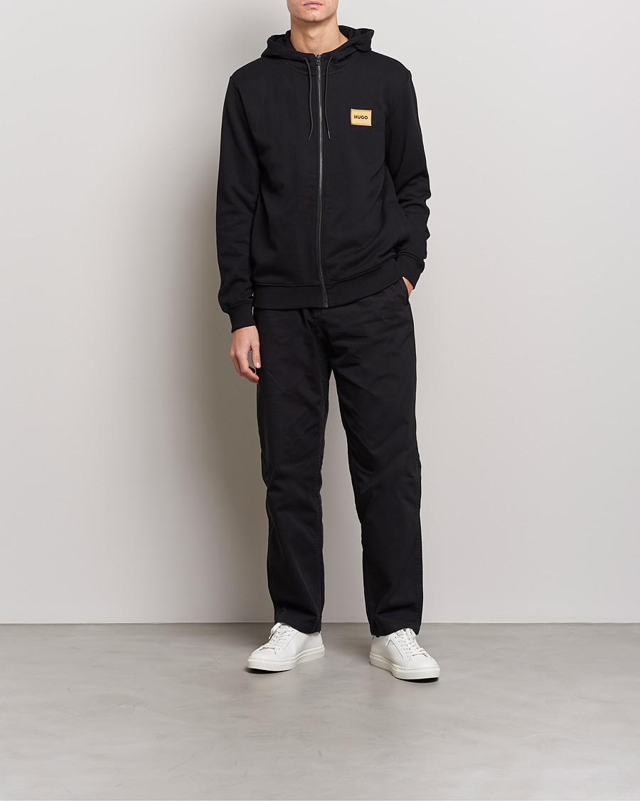 Homme | Pulls Et Tricots | HUGO | Daple Full Zip Hoodie Black