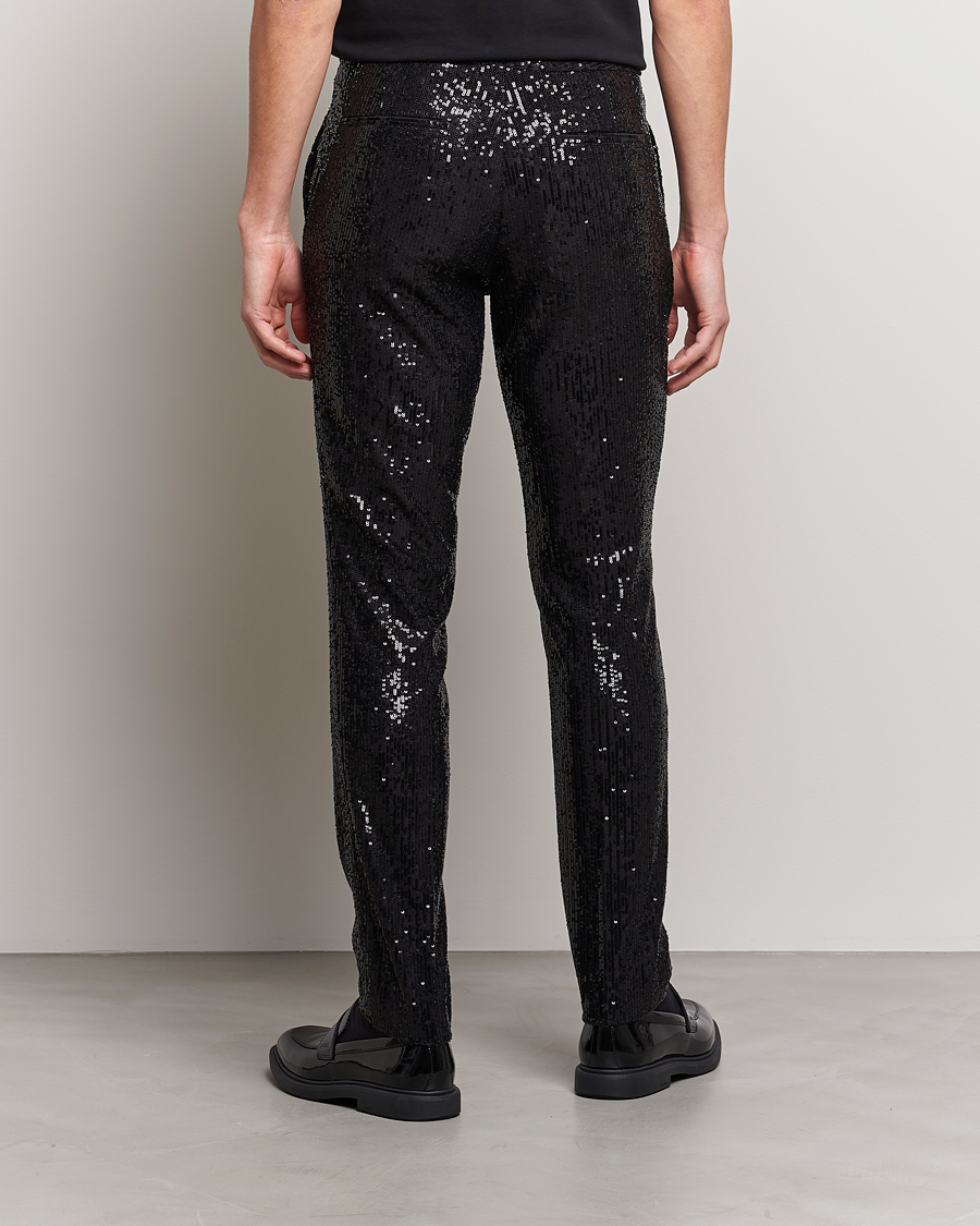Homme | Pantalons | HUGO | Hesten Shiny Tuxedo Trousers Black