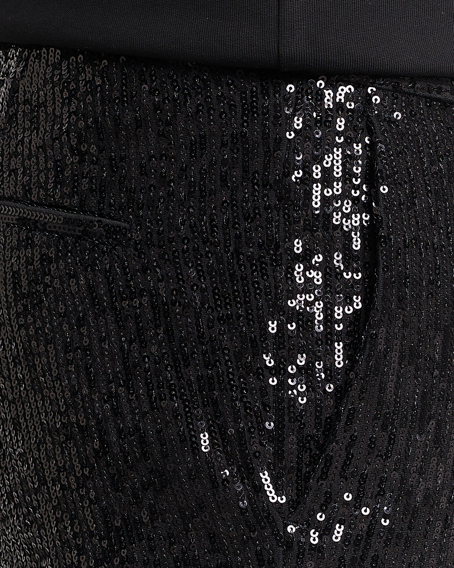 Homme | Pantalons | HUGO | Hesten Shiny Tuxedo Trousers Black