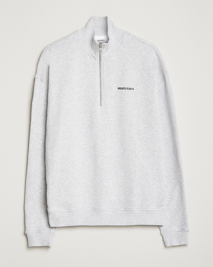 Homme | Pulls Et Tricots | Axel Arigato | Monogram Half Zip Sweater Grey Melange