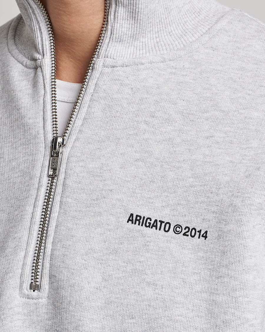 Homme | Pulls Et Tricots | Axel Arigato | Monogram Half Zip Sweater Grey Melange