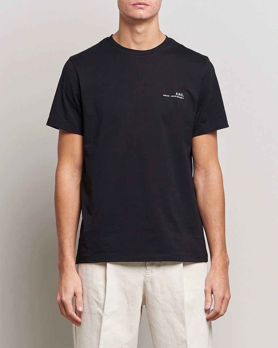 Homme | T-Shirts Noirs | A.P.C. | Item T-Shirt Black