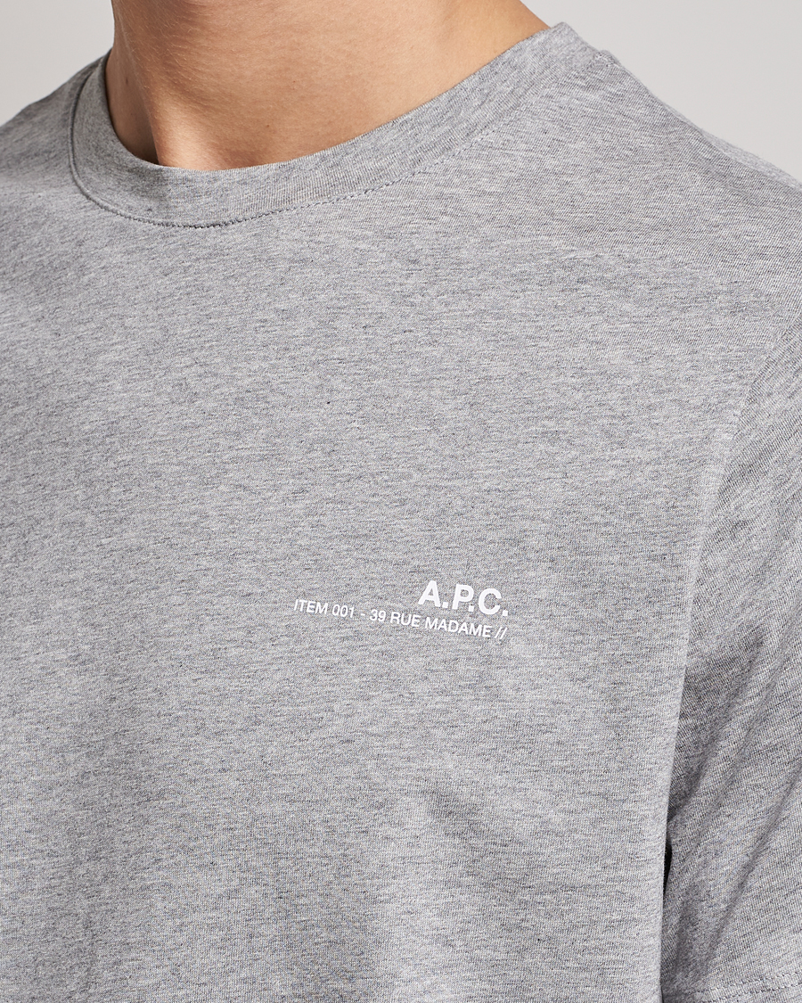 Homme | T-shirts | A.P.C. | Item T-Shirt Heather Grey