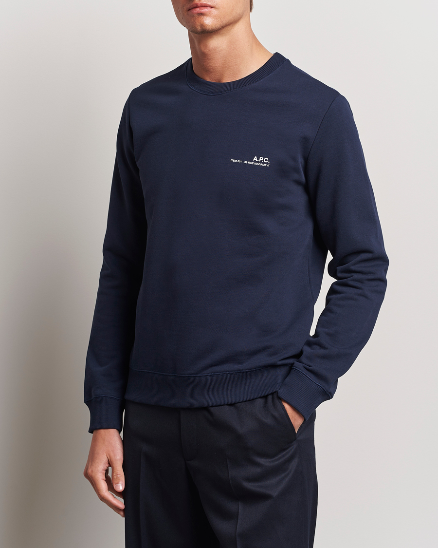 Homme | Sweat-Shirts | A.P.C. | Item Sweatshirt Navy