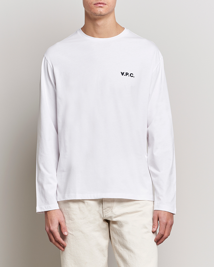 Homme | T-shirts | A.P.C. | VPC Long Sleeve T-Shirt White