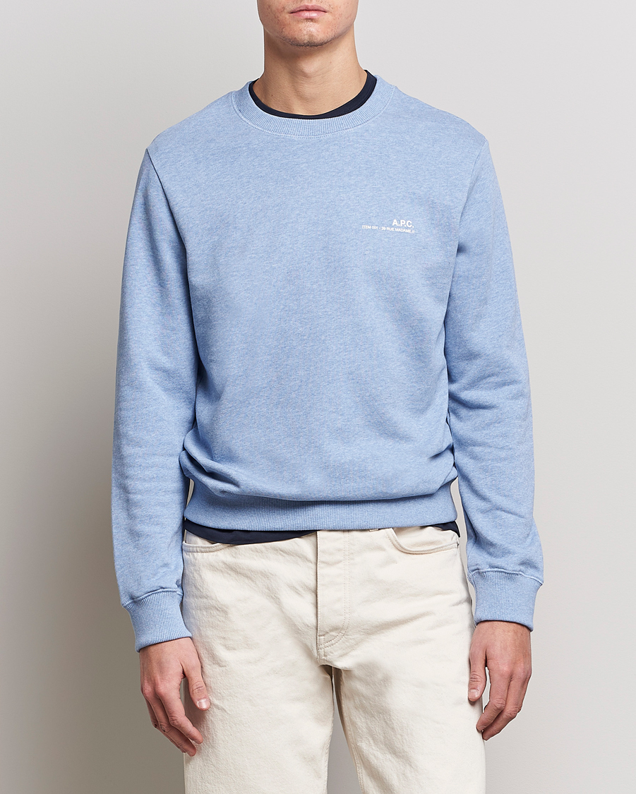 Homme | Pulls Et Tricots | A.P.C. | Item Sweatshirt Bleu Ciel