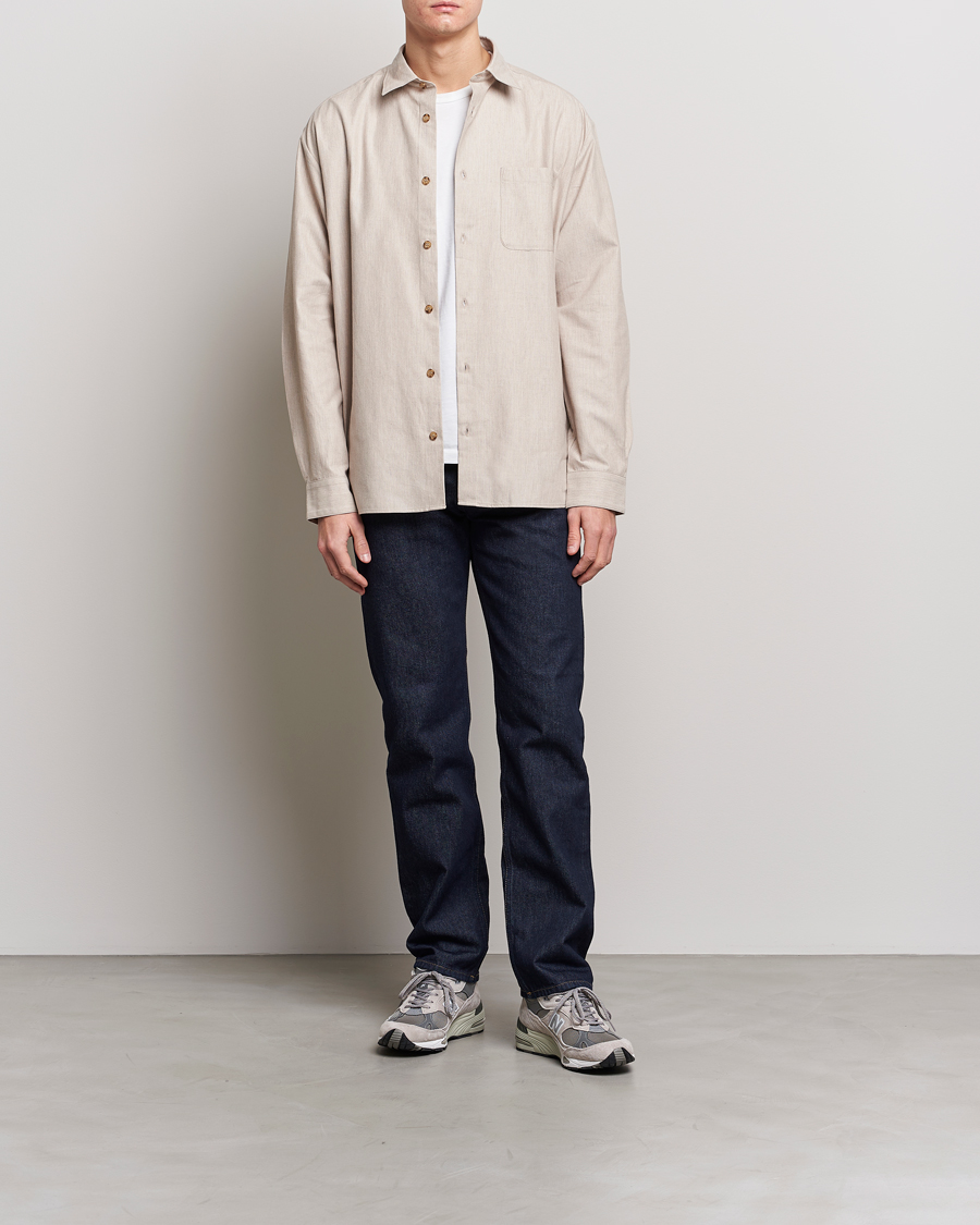 Homme | Chemises | A.P.C. | Marlo Flannel Shirt Heather Beige