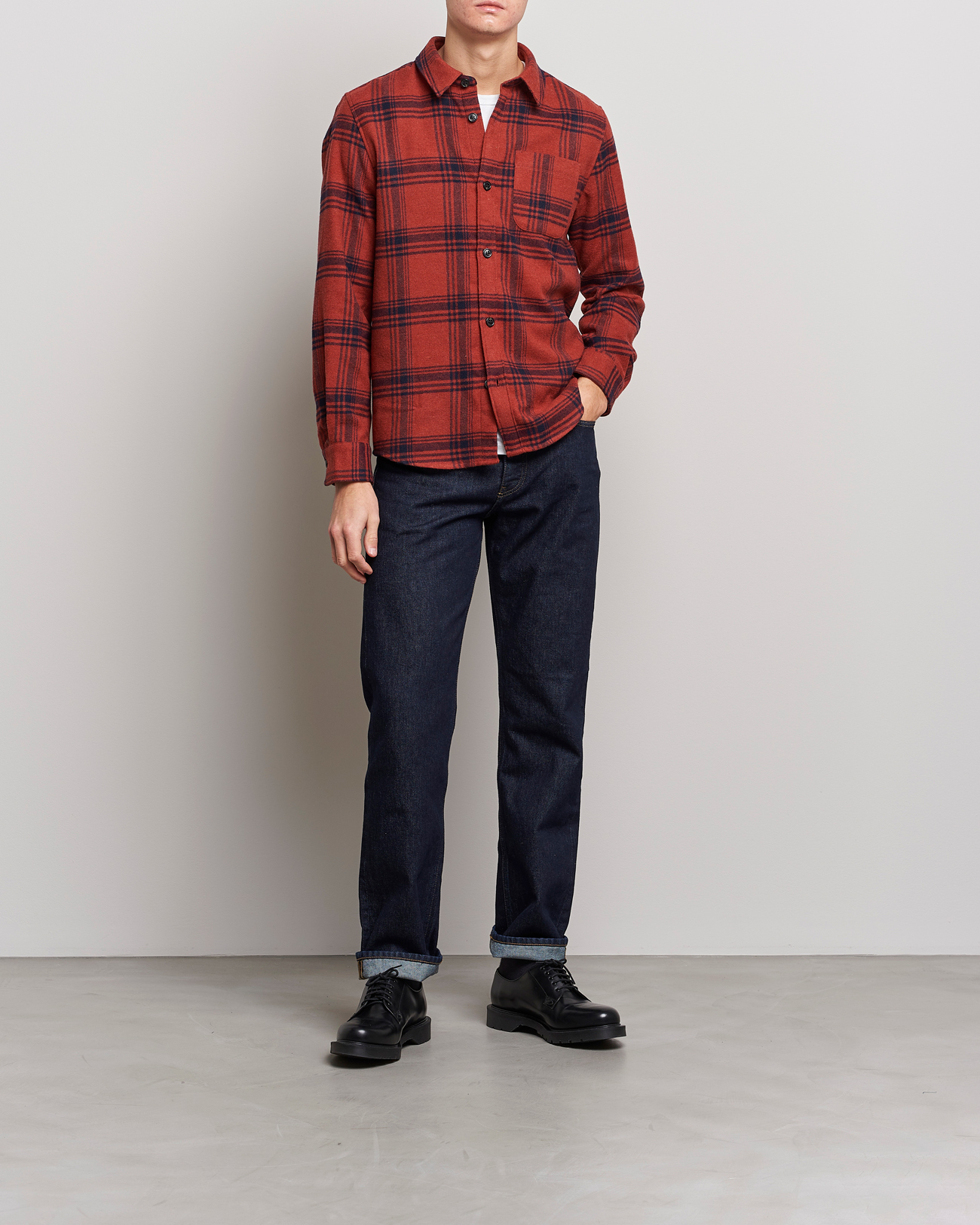 Homme | Chemises | A.P.C. | Trek Heavy Overshirt Brick Red