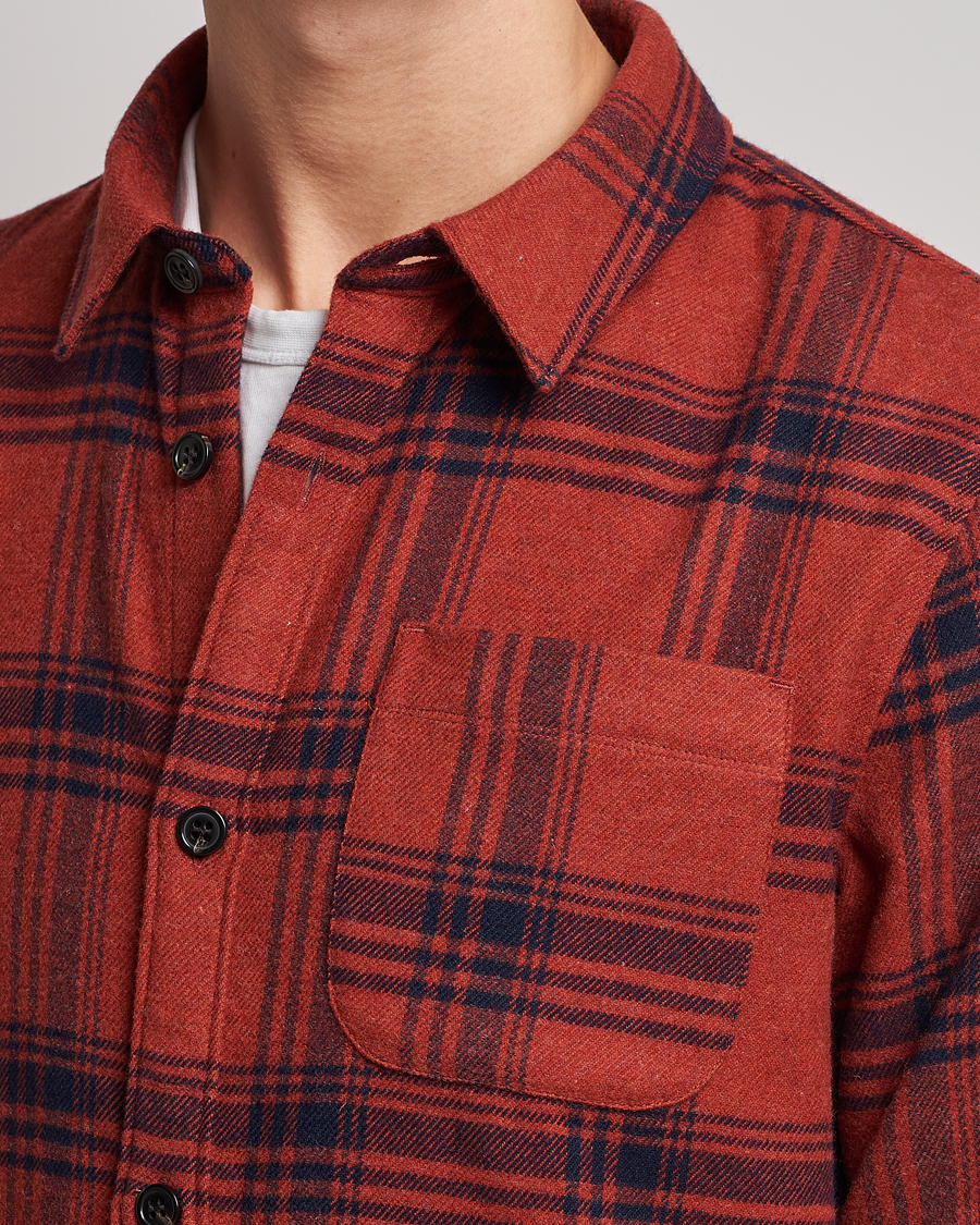 Homme | Chemises | A.P.C. | Trek Heavy Overshirt Brick Red