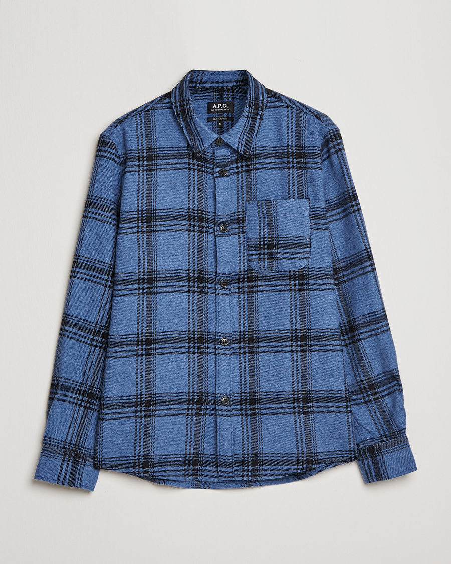 Homme | Chemises | A.P.C. | Trek Heavy Overshirt Blue Check