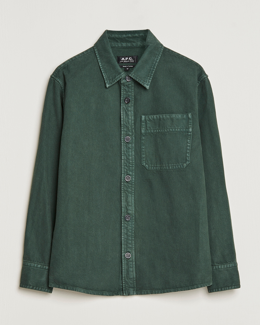 Homme | Chemises | A.P.C. | Basile Shirt Jacket Dark Green