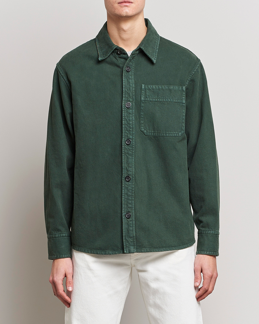 Homme | Chemises | A.P.C. | Basile Shirt Jacket Dark Green