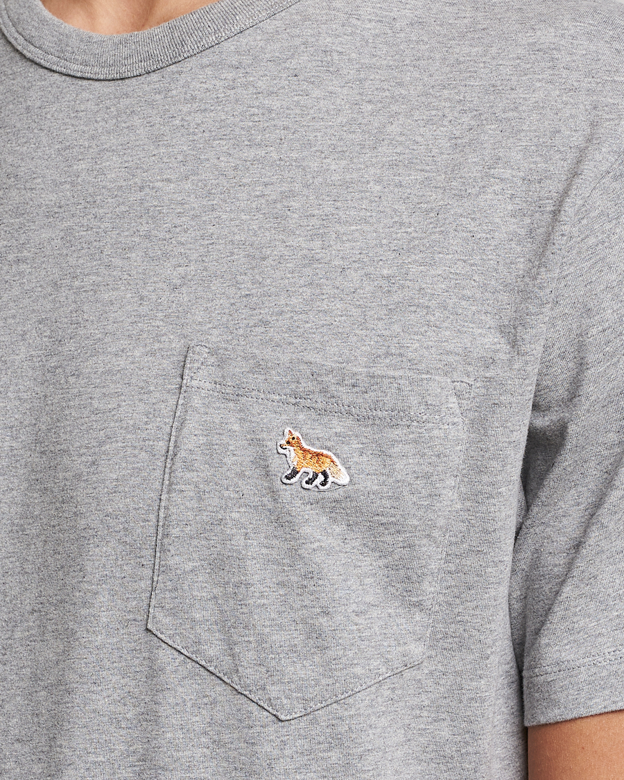 Homme | T-shirts | Maison Kitsuné | Baby Fox Patch Tee Light Grey