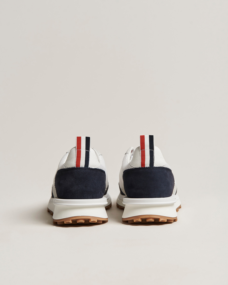 Homme | Thom Browne Tech Runner White/Navy Suede | Thom Browne | Tech Runner White/Navy Suede