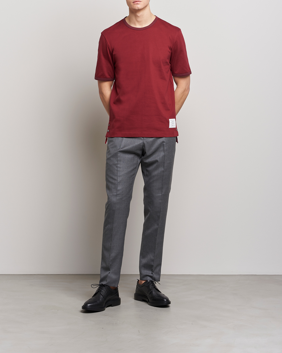 Homme | T-shirts | Thom Browne | Jersey T-Shirt Burgundy