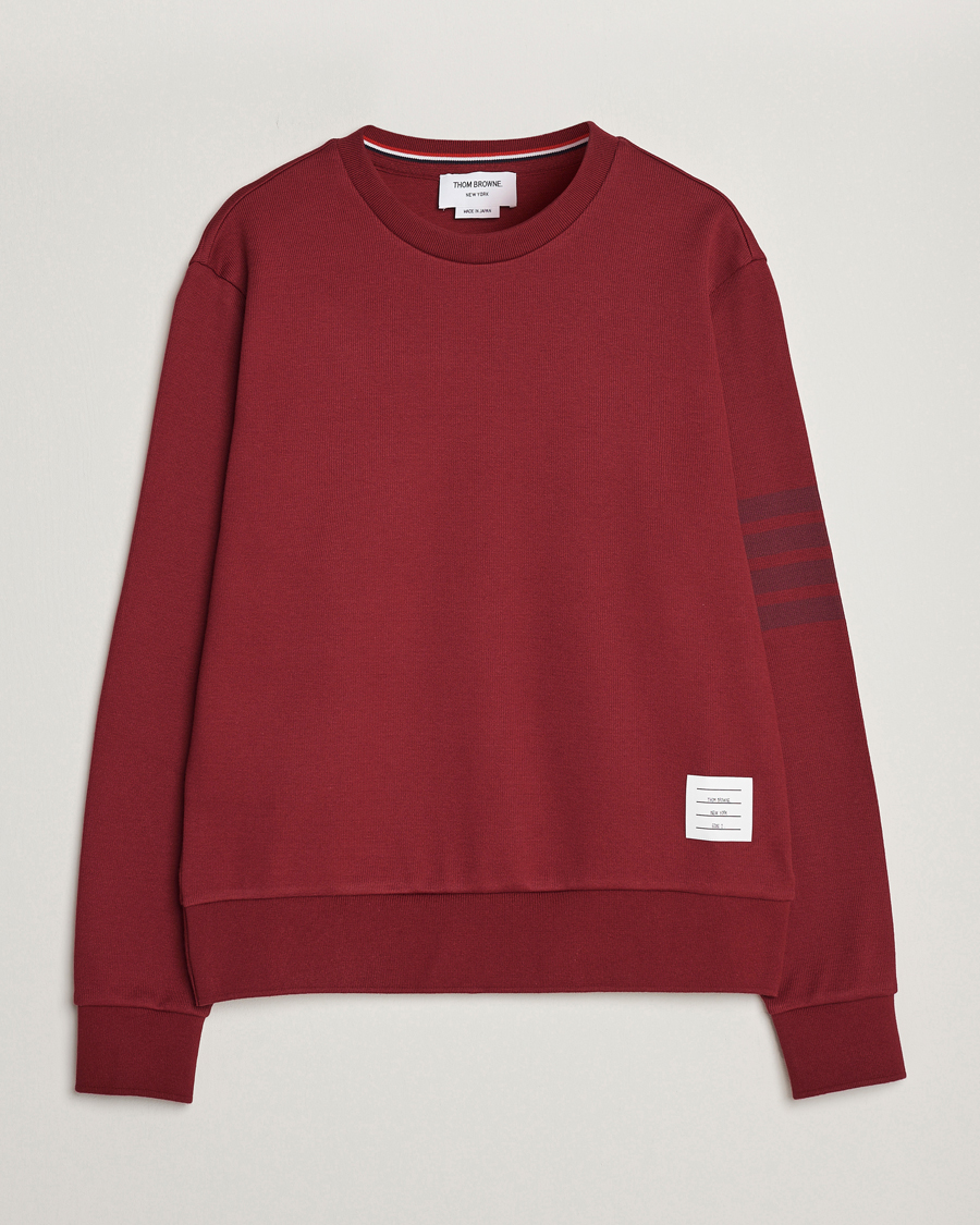 Homme | Pulls Et Tricots | Thom Browne | Tonal 4 Bar Sweatshirt Burgundy