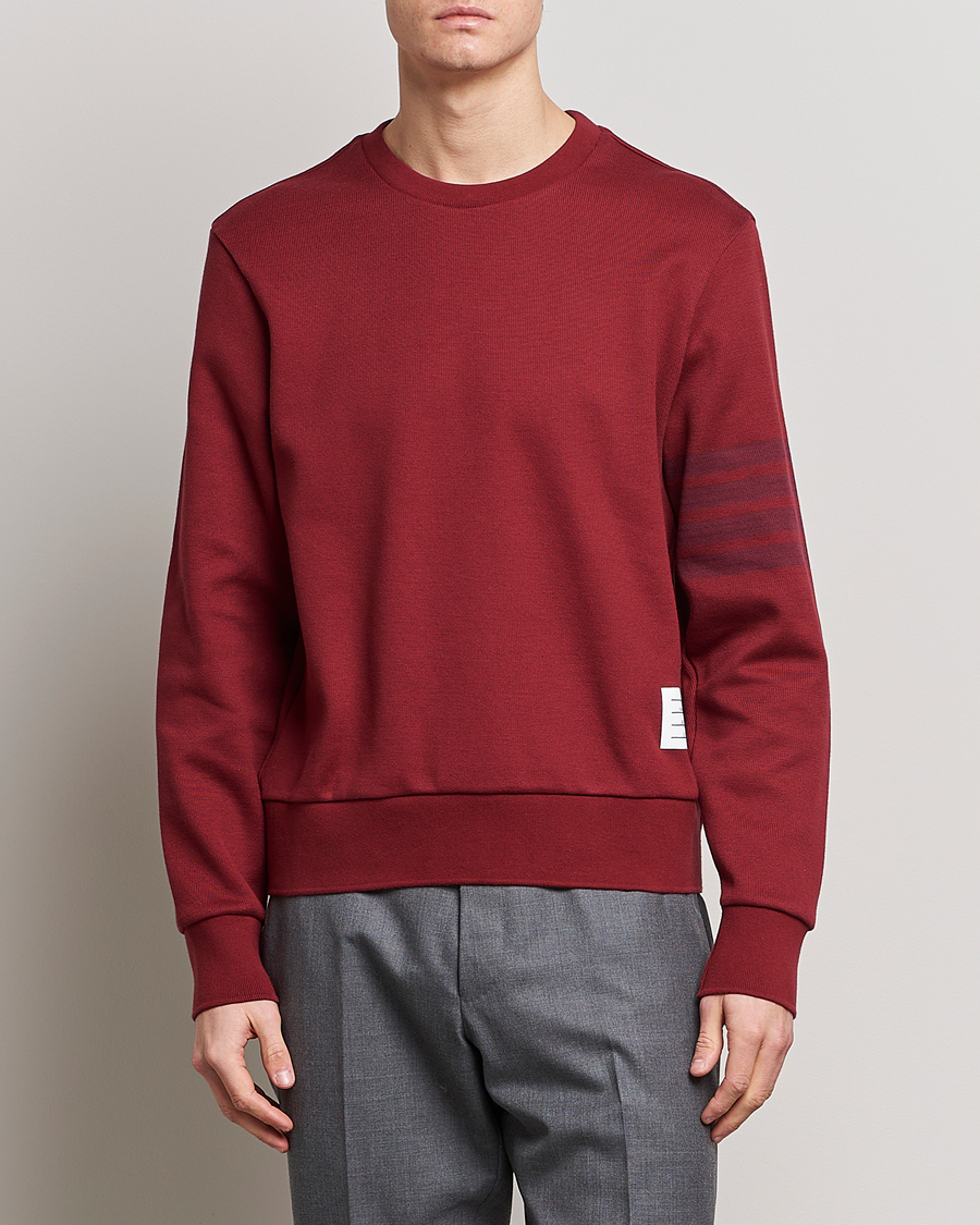 Homme | Pulls Et Tricots | Thom Browne | Tonal 4 Bar Sweatshirt Burgundy