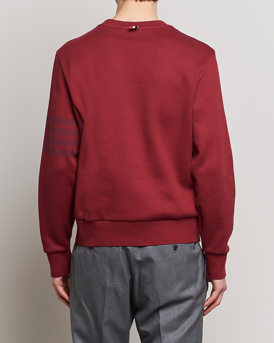 Homme | Pulls Et Tricots | Thom Browne | Tonal 4 Bar Sweatshirt Burgundy