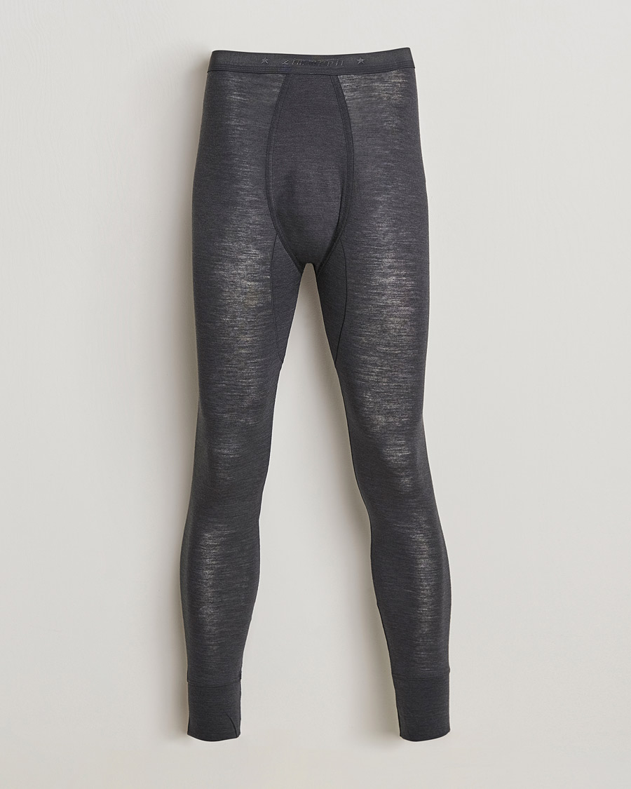Homme | Sous-Vêtements Et Chaussettes | Zimmerli of Switzerland | Wool/Silk Long Johns Charcoal