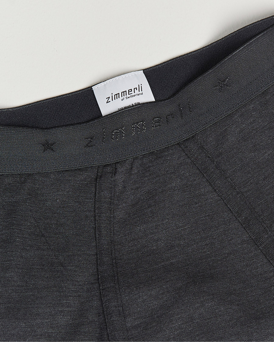 Homme | Vêtements | Zimmerli of Switzerland | Wool/Silk Long Johns Charcoal