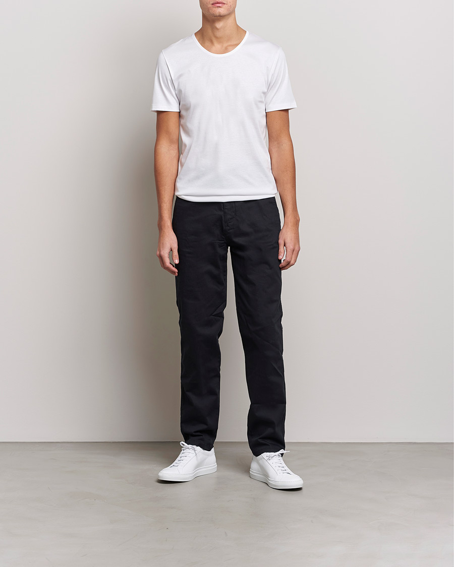 Homme | T-shirts | Zimmerli of Switzerland | Sea Island Cotton Crew Neck T-Shirt White