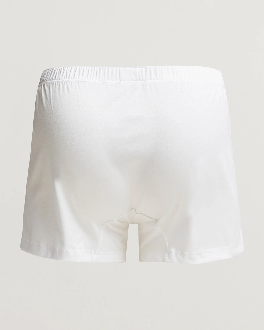 Homme | Sous-Vêtements Et Chaussettes | Zimmerli of Switzerland | Sea Island Cotton Boxer Shorts White
