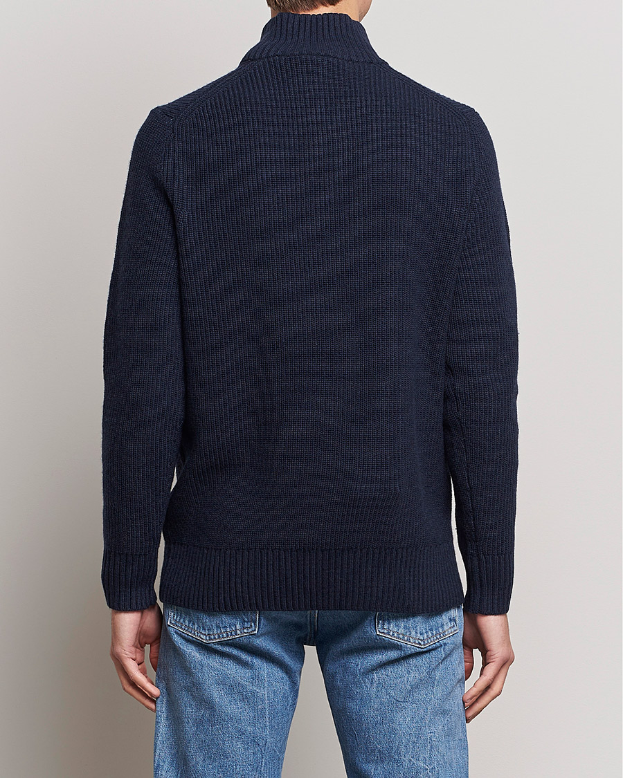 Homme | Pulls Et Tricots | Lyle & Scott | Ribbed Quarter Zip Sweater Navy