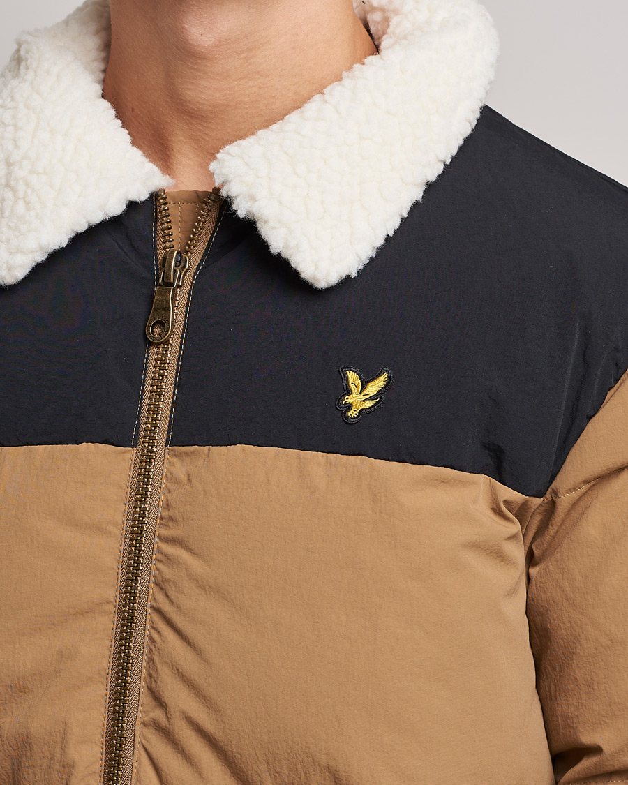 Homme | Manteaux Et Vestes | Lyle & Scott | Borg Collor Puffer Jacket Camel Bronze