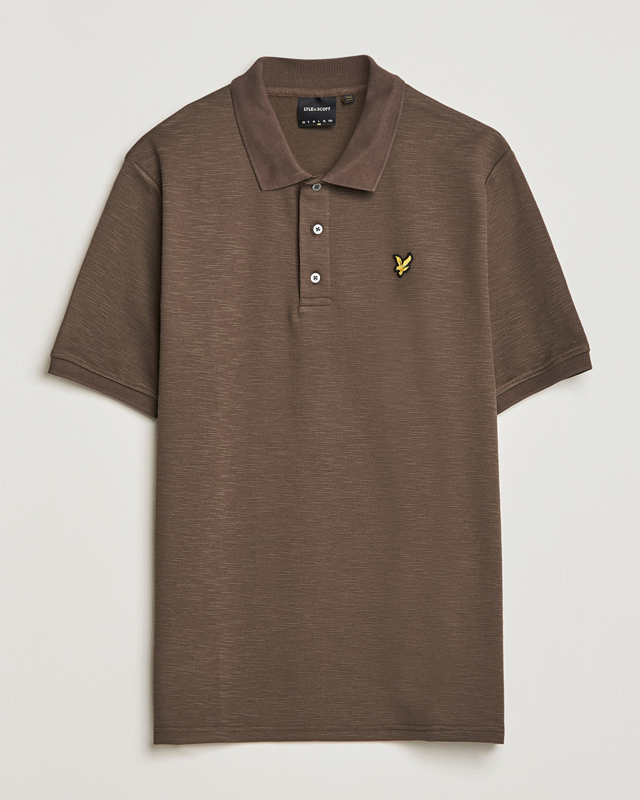 Homme | Polos | Lyle & Scott | Chunky Slub Pique Polo Form Green