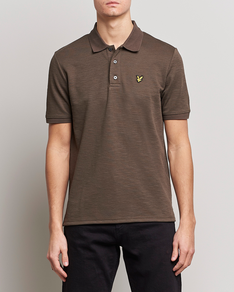 Homme | Polos | Lyle & Scott | Chunky Slub Pique Polo Form Green