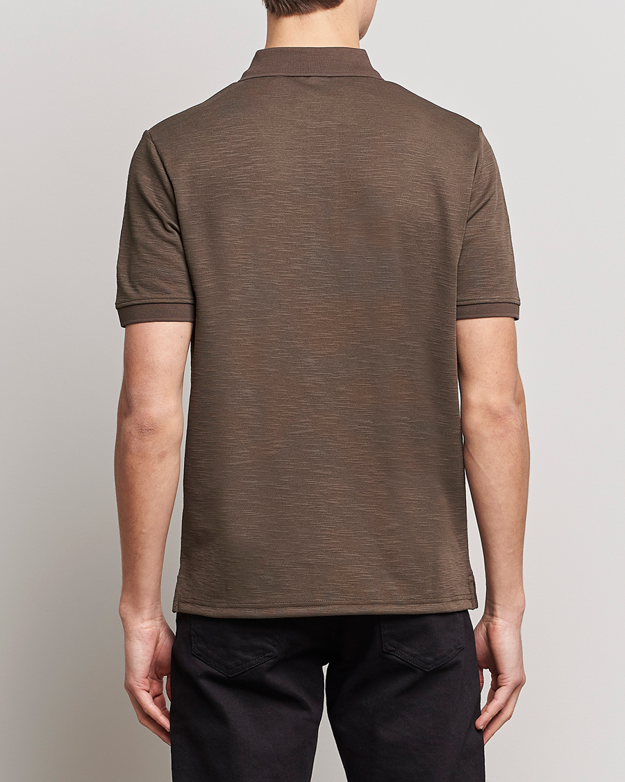 Homme | Polos | Lyle & Scott | Chunky Slub Pique Polo Form Green