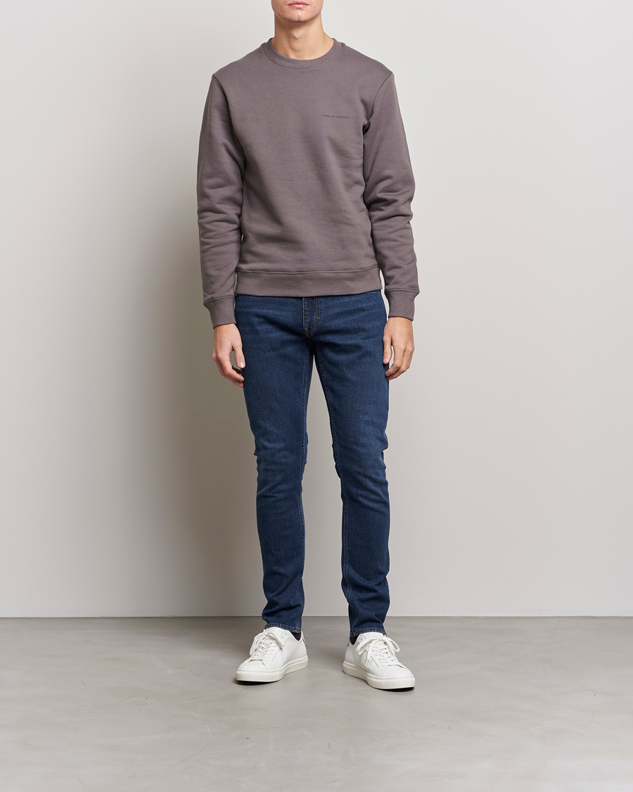 Homme | Pulls Et Tricots | Tiger of Sweden | Emerson Cotton Sweatshirt Ash Grey