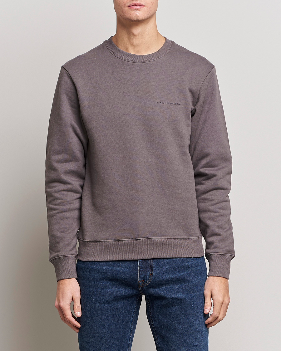 Homme | Pulls Et Tricots | Tiger of Sweden | Emerson Cotton Sweatshirt Ash Grey