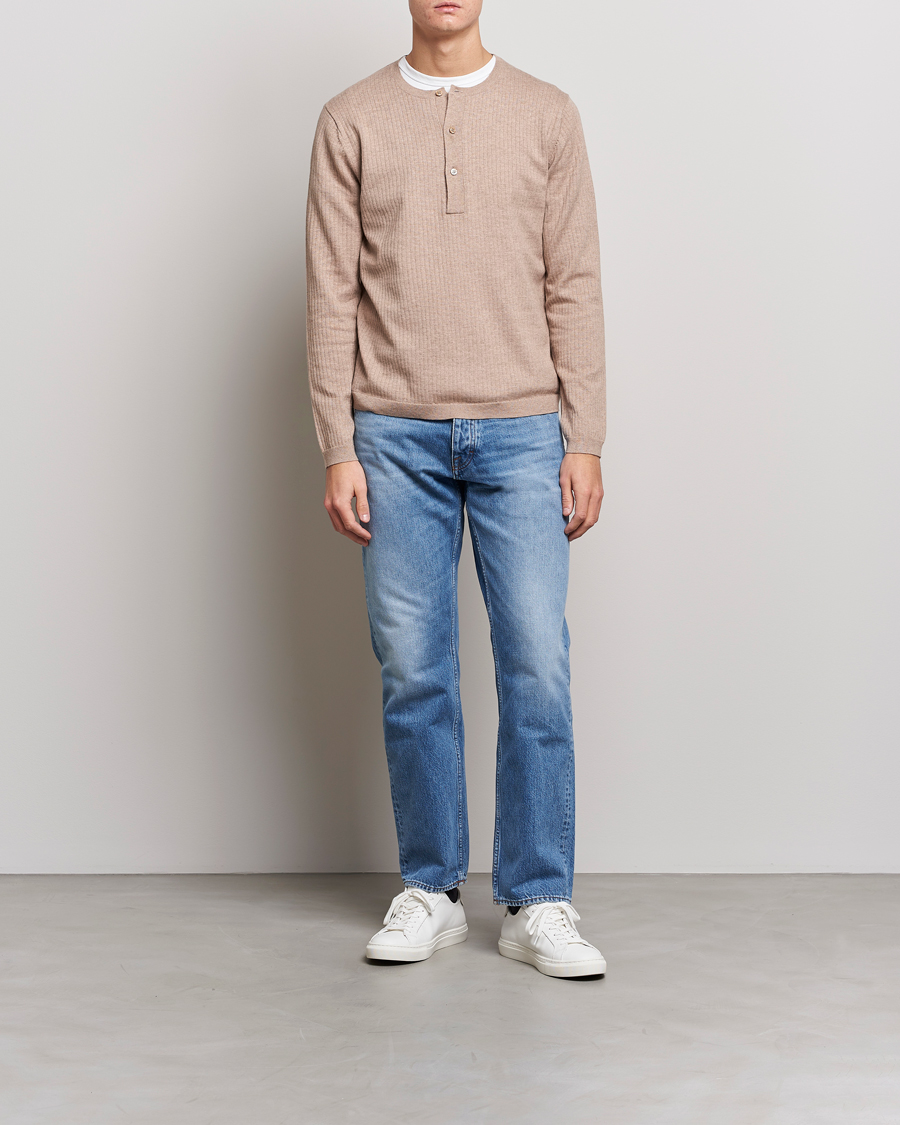 Homme | Pulls Et Tricots | Tiger of Sweden | Nassau Cotton Wool Knitted Sweater Beigie Melange