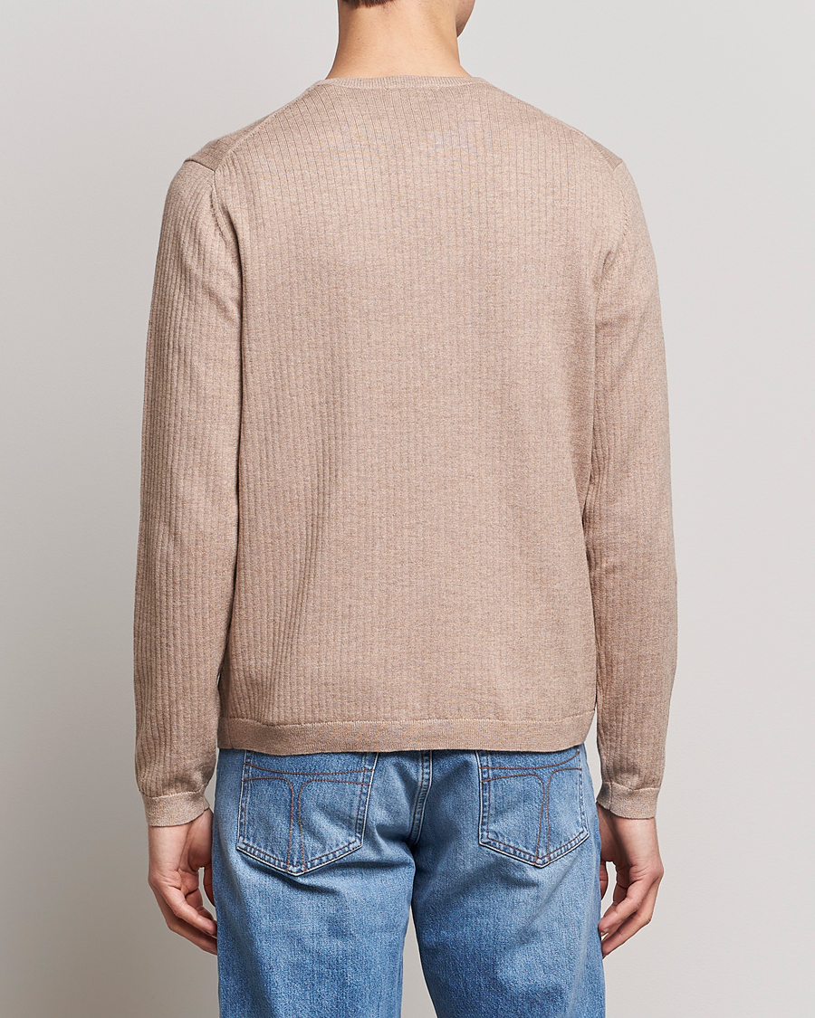 Homme | Pulls Et Tricots | Tiger of Sweden | Nassau Cotton Wool Knitted Sweater Beigie Melange
