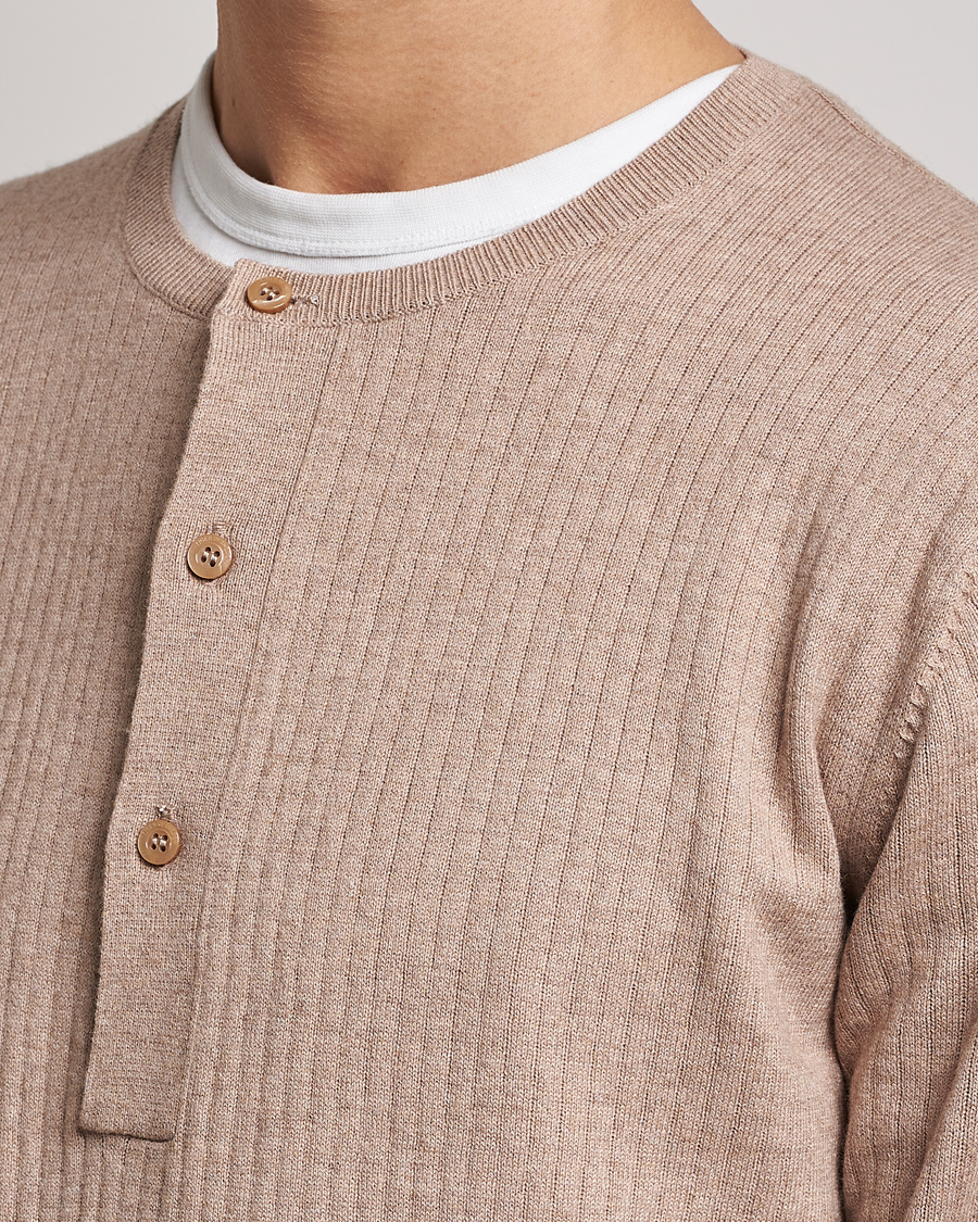 Homme | Pulls Et Tricots | Tiger of Sweden | Nassau Cotton Wool Knitted Sweater Beigie Melange