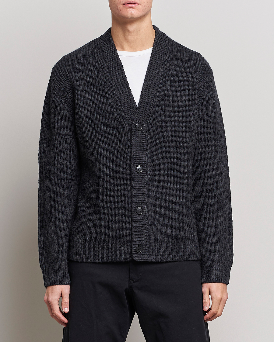 Homme | Pulls Et Tricots | Tiger of Sweden | Reiner Wool Cardigan Dark Grey Mel