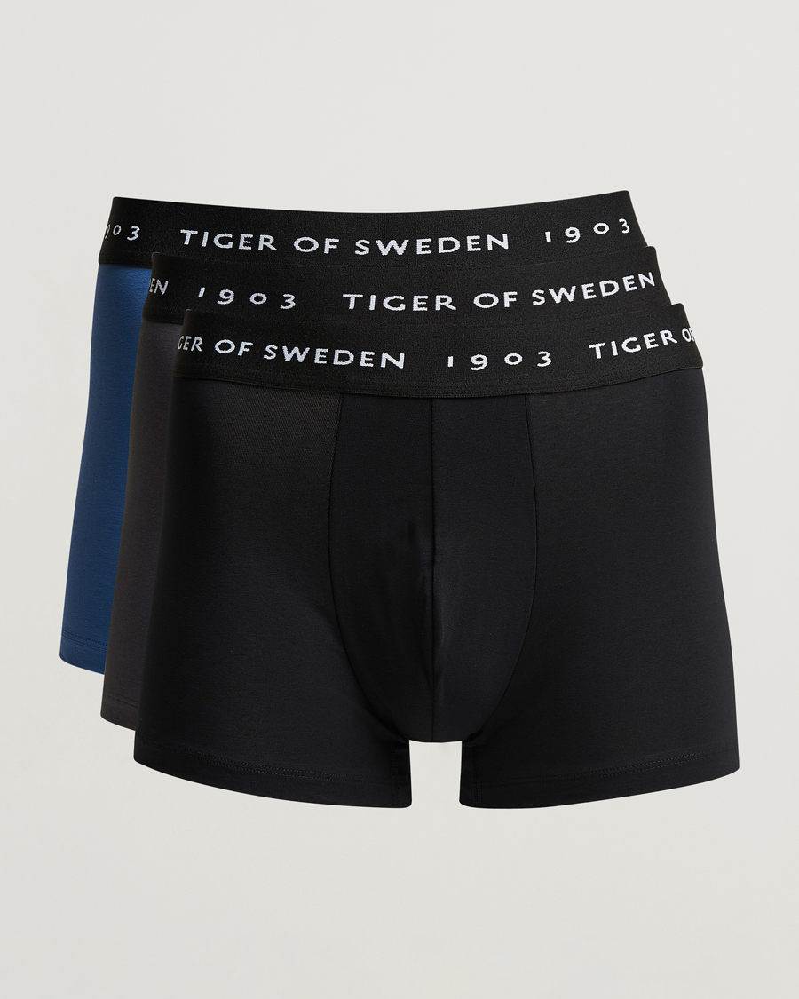 Homme | Sous-Vêtements Et Chaussettes | Tiger of Sweden | Hermod 3-Pack Organic Cotton Trunck Blue Black