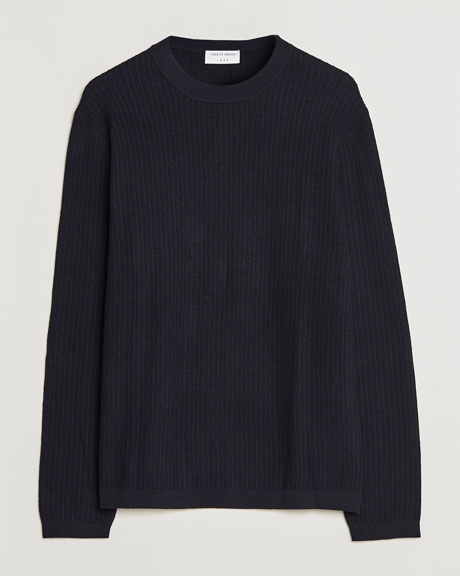 Homme | Pulls Et Tricots | Tiger of Sweden | Elssler Wool Sweater Navy