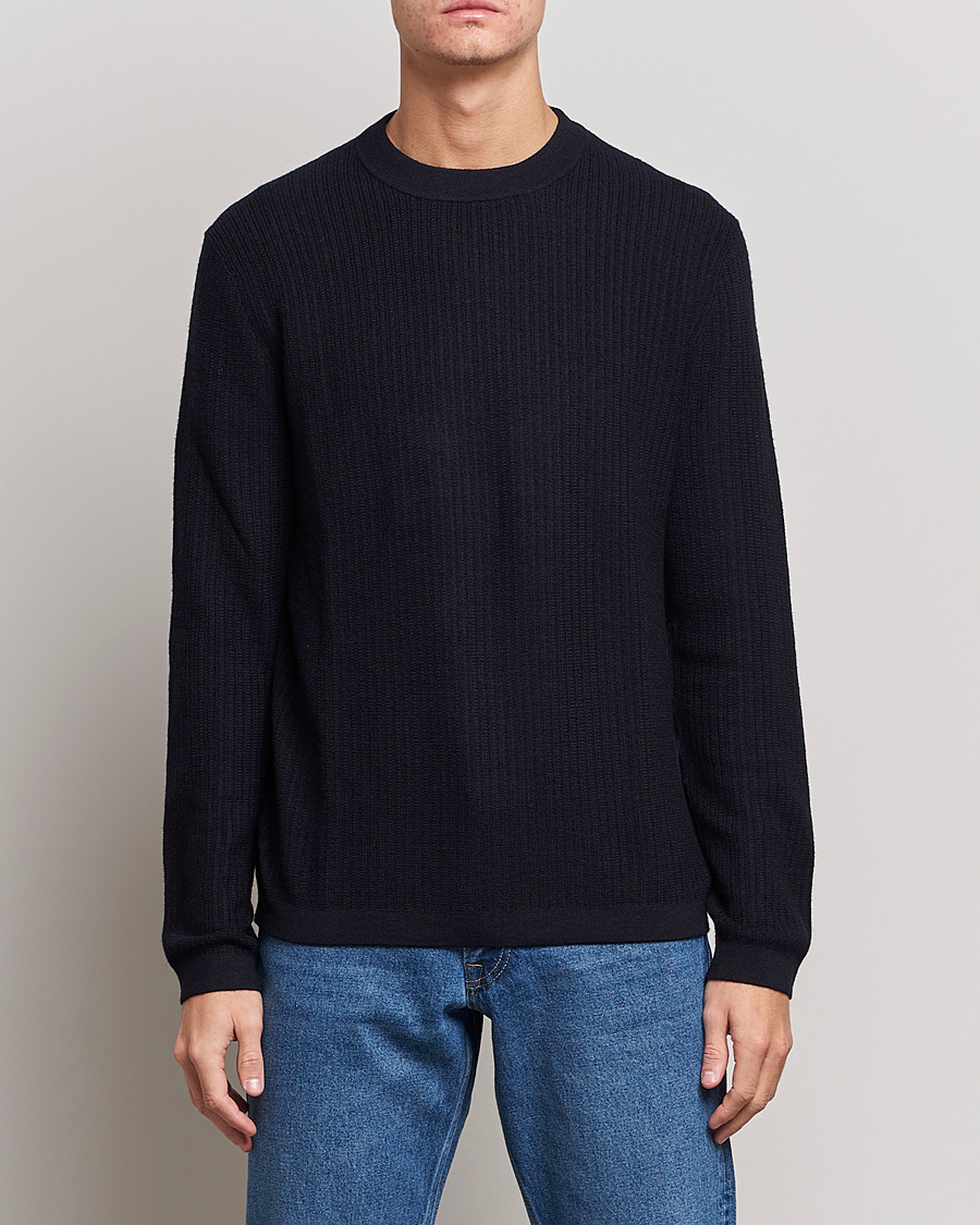 Homme | Pulls Et Tricots | Tiger of Sweden | Elssler Wool Sweater Navy